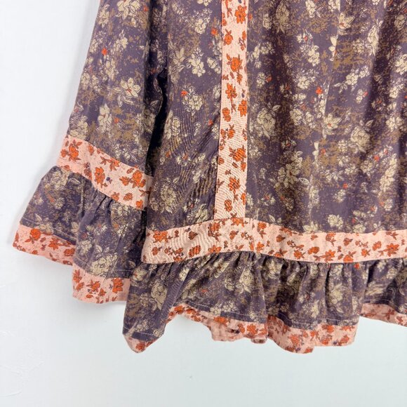 LOGO Lab by Lori Goldstein 3/4 Sleeve Crew Neck Bed Jacket Floral Size Large L - Picture 16 of 16